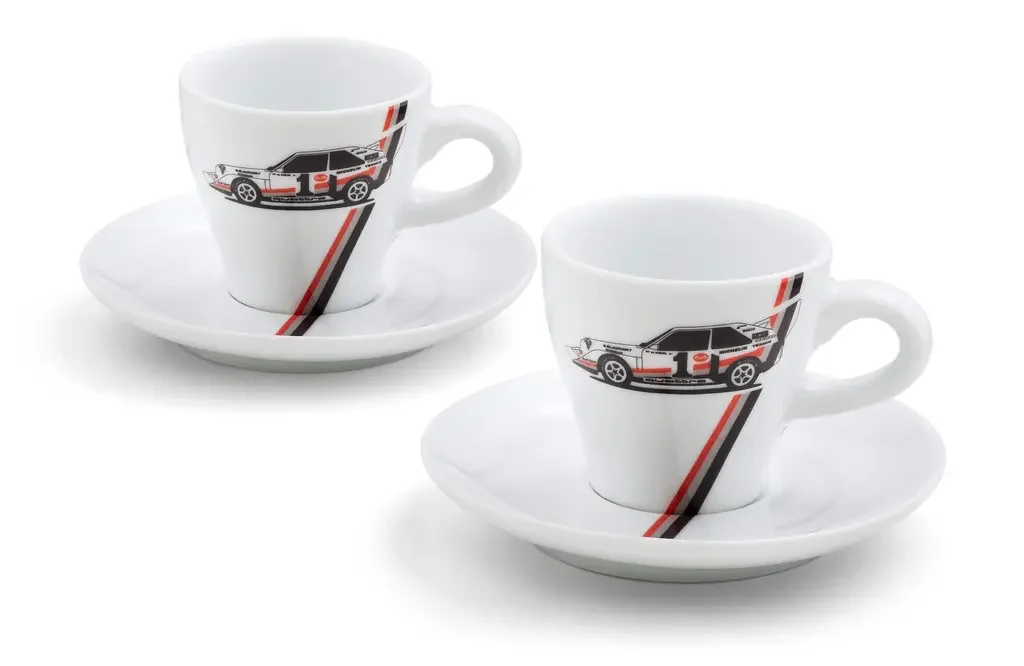 3291800400 VAG Набор чашек для эспрессо Audi Heritage Espresso Cups Set, White (фото 1)