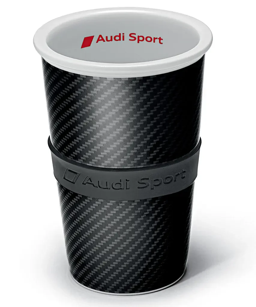 3291800800 VAG Фарфоровая кружка Audi Mug Carbon, Audi Sport (фото 1)