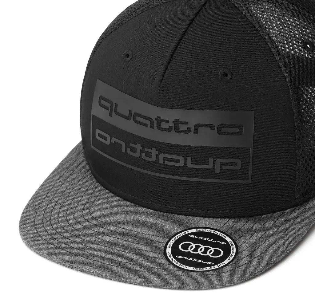 3131900600 VAG Бейсболка унисекс Audi quattro Cap, black/grey (фото 2)