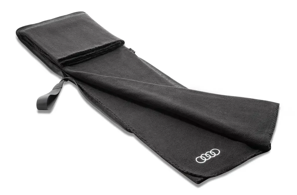 3292200300 VAG Флисовый плед Audi Fleece blanket 2in1, black, NM (фото 2)