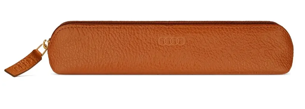 3152202100 VAG Кожаный футляр для ручек Audi Pencil Case Leather, brown (фото 1)