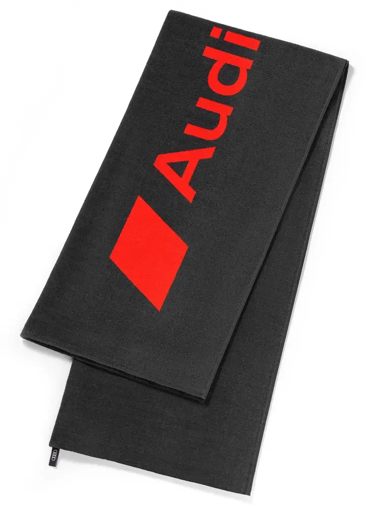 3132002500 VAG Банное полотенце Audi Sport Beach Towel, dark grey/red, 80x180cm (фото 1)