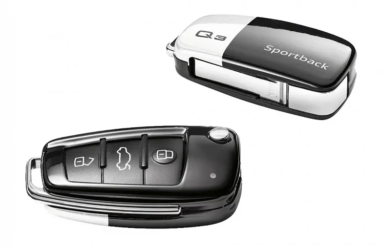 83F071208S9R VAG Пластиковая крышка для ключа Audi Q3 Sportback Key Cover, glacier white/brilliant black (фото 1)