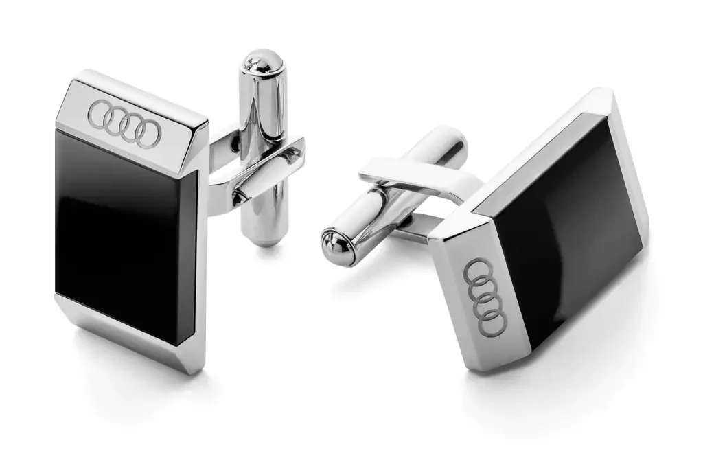 3291800200 VAG Мужские запонки Audi Cuff Links, Mens, black/silver (фото 1)