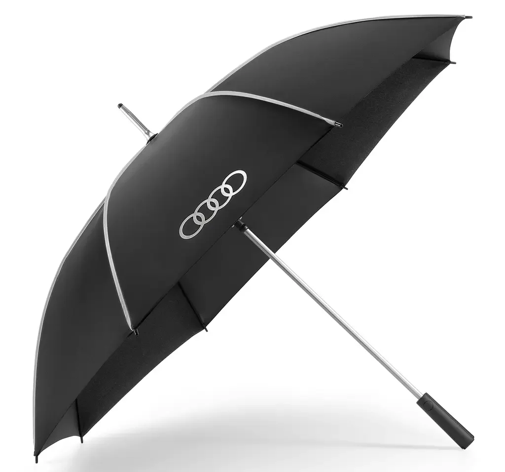3122000100 VAG Большой зонт-трость Audi Stick Umbrella, black/silver (фото 1)