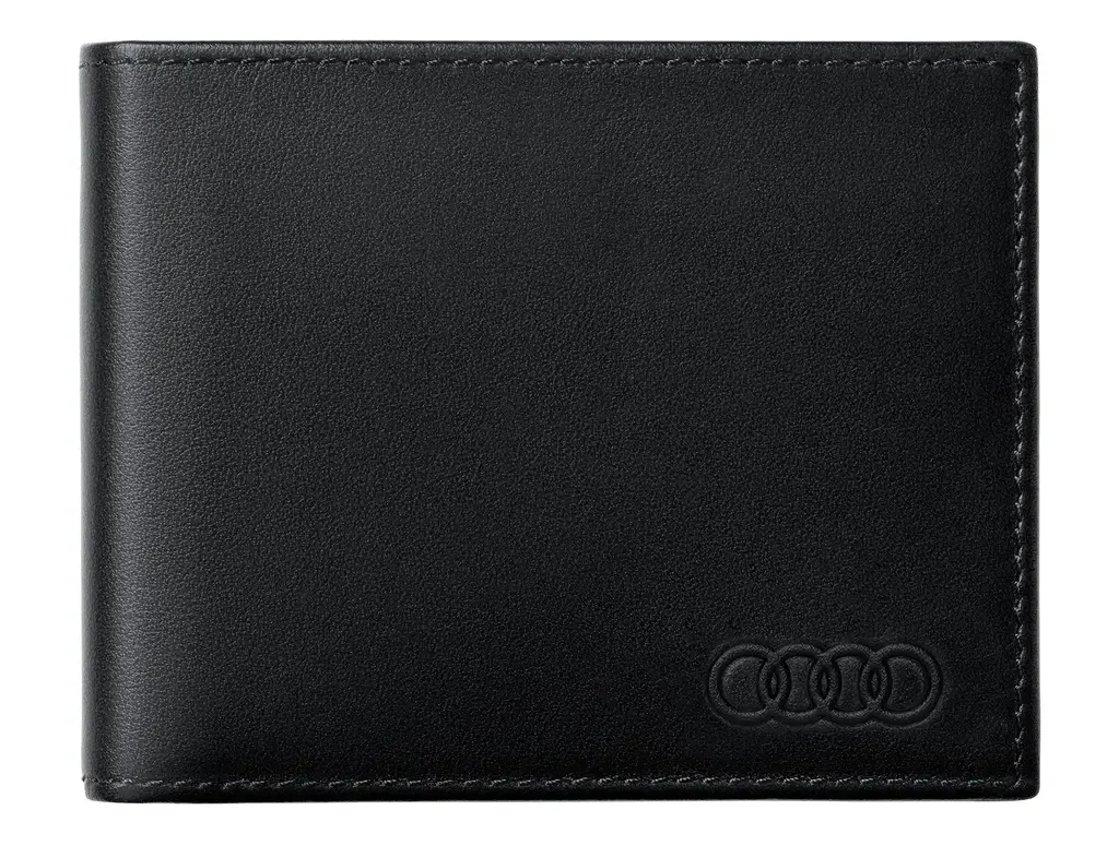 3151900400 VAG Мужской кожаный мини-кошелек Audi mini Wallet Leather, Mens, black/red (фото 1)