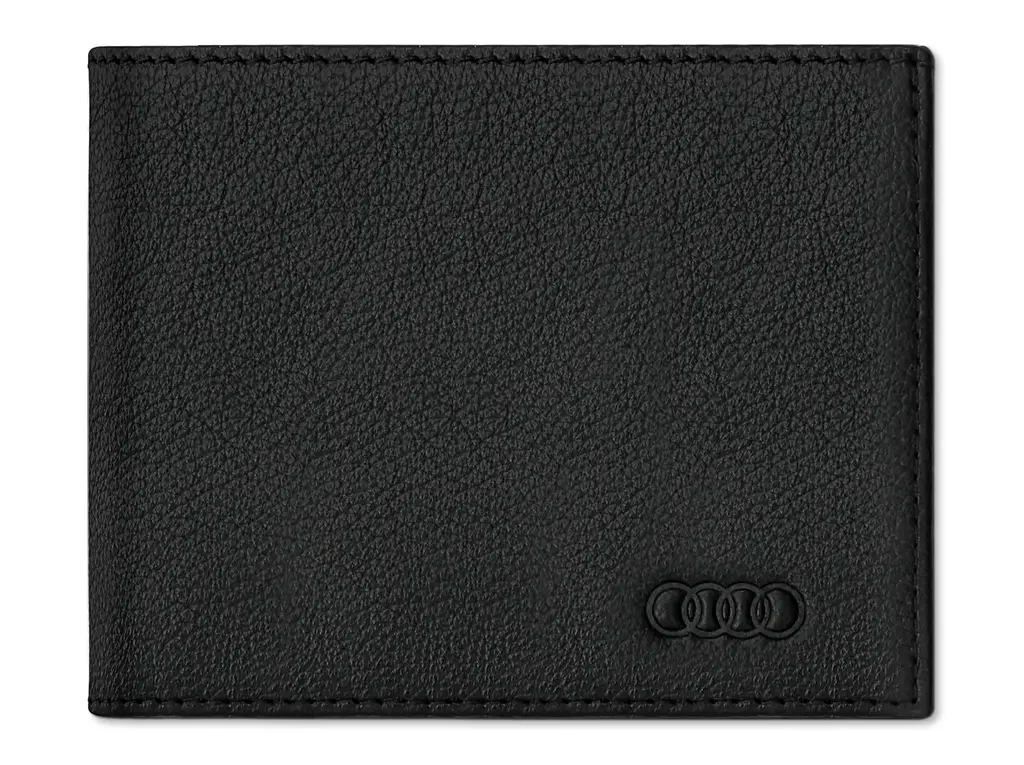 3152101000 VAG Мужской кожаный мини-кошелек Audi Wallet, Small, Leather, Mens, RFID, black (фото 1)