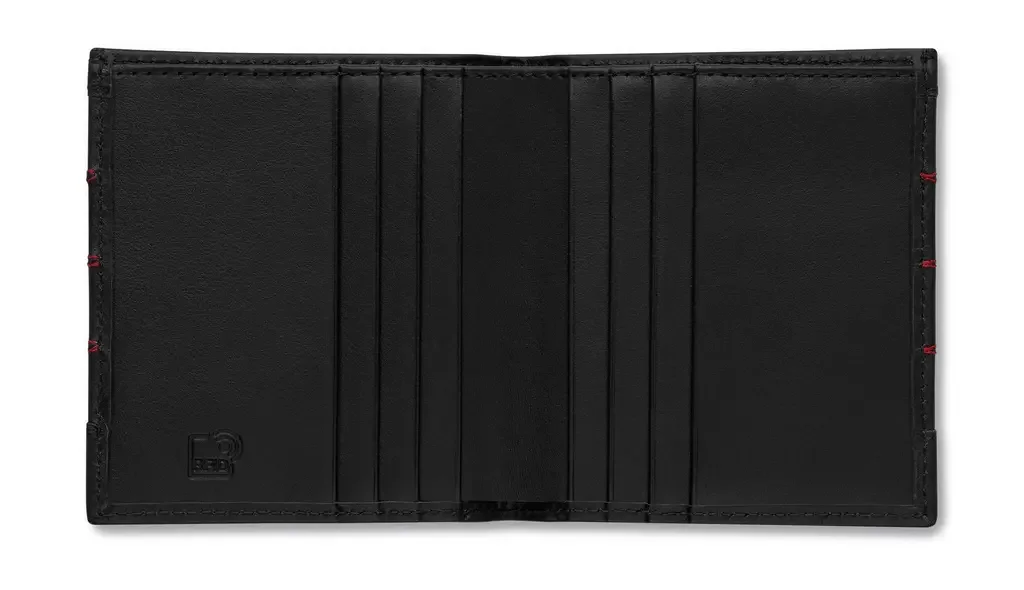3152201300 VAG Мужской кожаный мини-кошелек Audi Sport Wallet Leather Small, men, black-red, NM (фото 2)