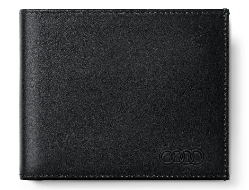 3151900300 VAG Мужской кожаный кошелек Audi Wallet Leather, Mens, black/red (фото 1)