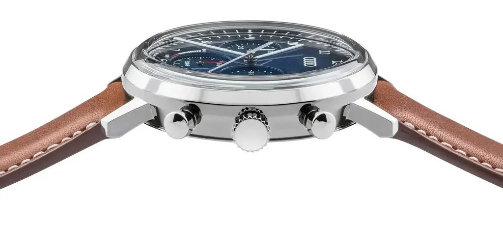 3101900100 VAG Мужские наручные часы хронограф Audi Chronograph Solar-powered, Mens, blue/brown (фото 2)