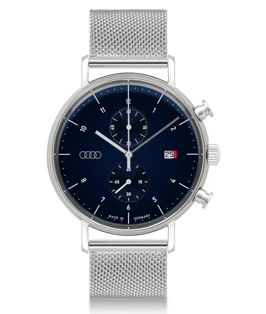 3102200300 VAG Мужские наручные часы хронограф Audi Chronograph, silver/night blue (фото 1)