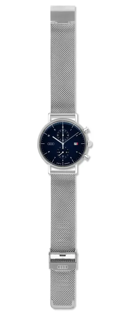 3102200300 VAG Мужские наручные часы хронограф Audi Chronograph, silver/night blue (фото 2)