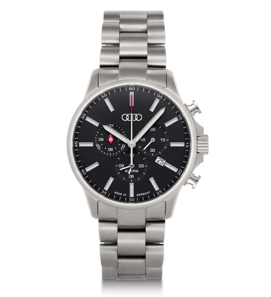 3102200200 VAG Мужские наручные часы хронограф Audi Chronograph Titanium, Mens, silver/black (фото 1)
