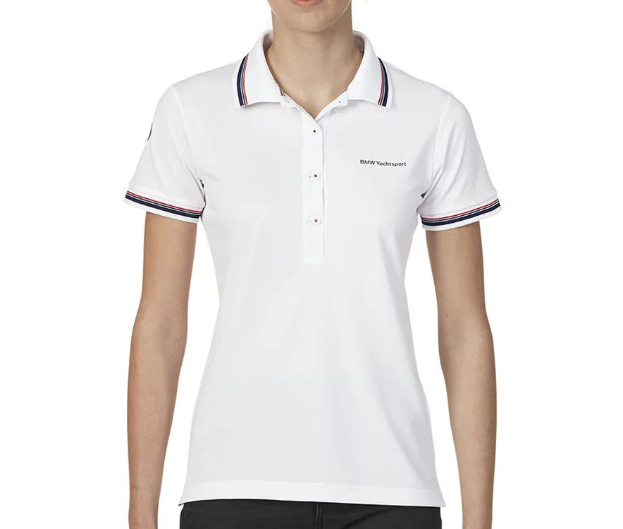 80142461046 BMW Женская рубашка-поло BMW Yachtsport Polo Shirt, Ladies, White (фото 3)