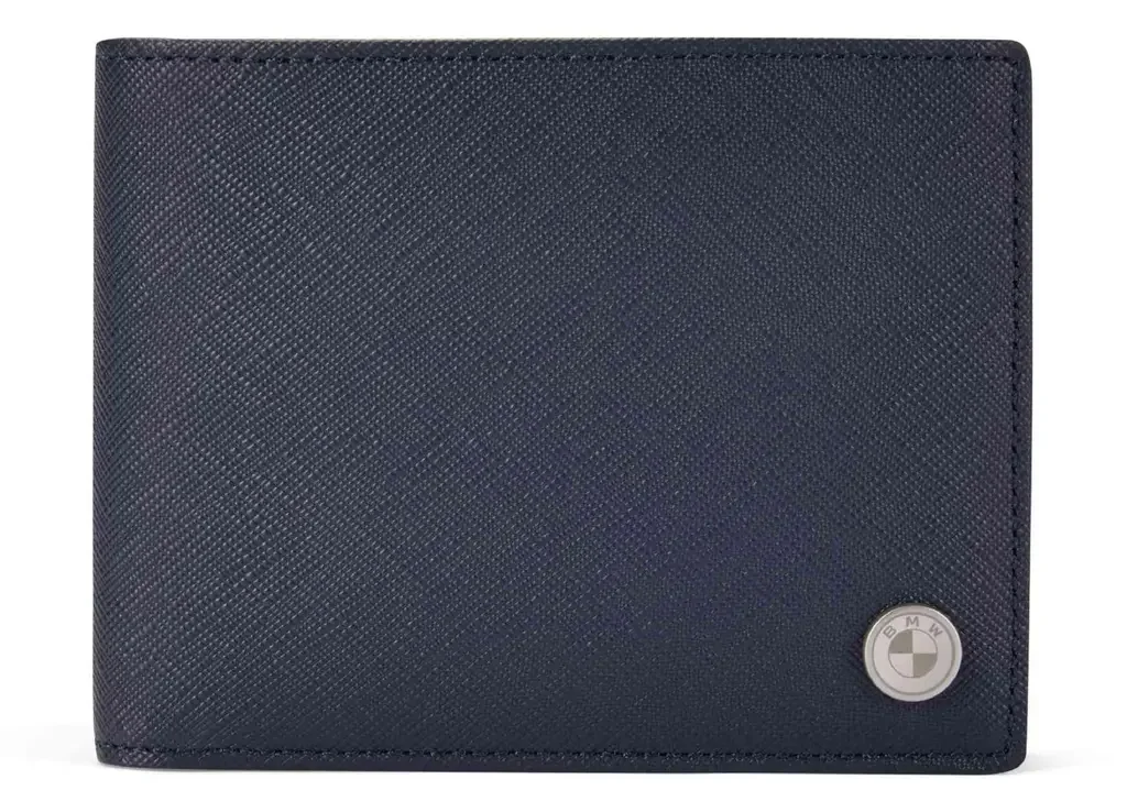 80215A51739 BMW Кожаное портмоне BMW Fashion Wallet with Coin Compartment, Blue, NM 2023 (фото 1)