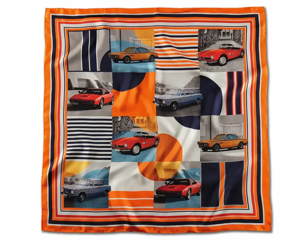 80162463138 BMW Шелковый платок BMW Classic Silk Scarf, Orange (фото 1)