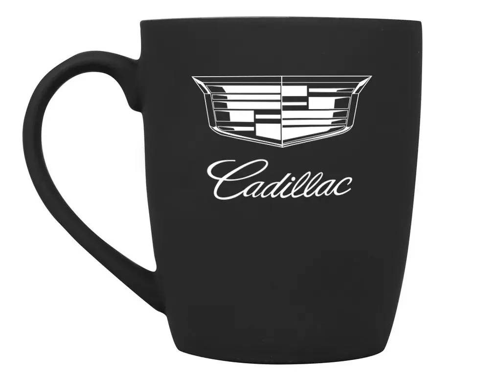 CD0A2531 GM Фарфоровая кружка Cadillac Logo Mug, Soft-touch, 360ml, Black/White (фото 1)
