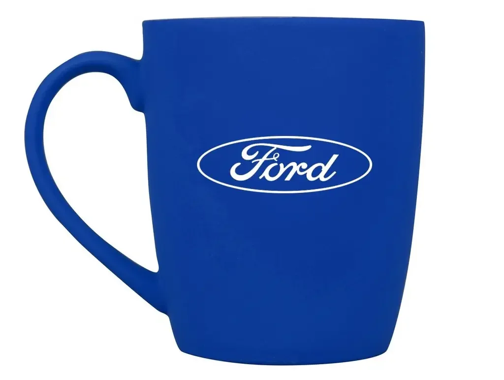 350A2532 FORD Фарфоровая кружка Ford Logo Mug, Soft-touch, 360ml, Blue/White (фото 1)