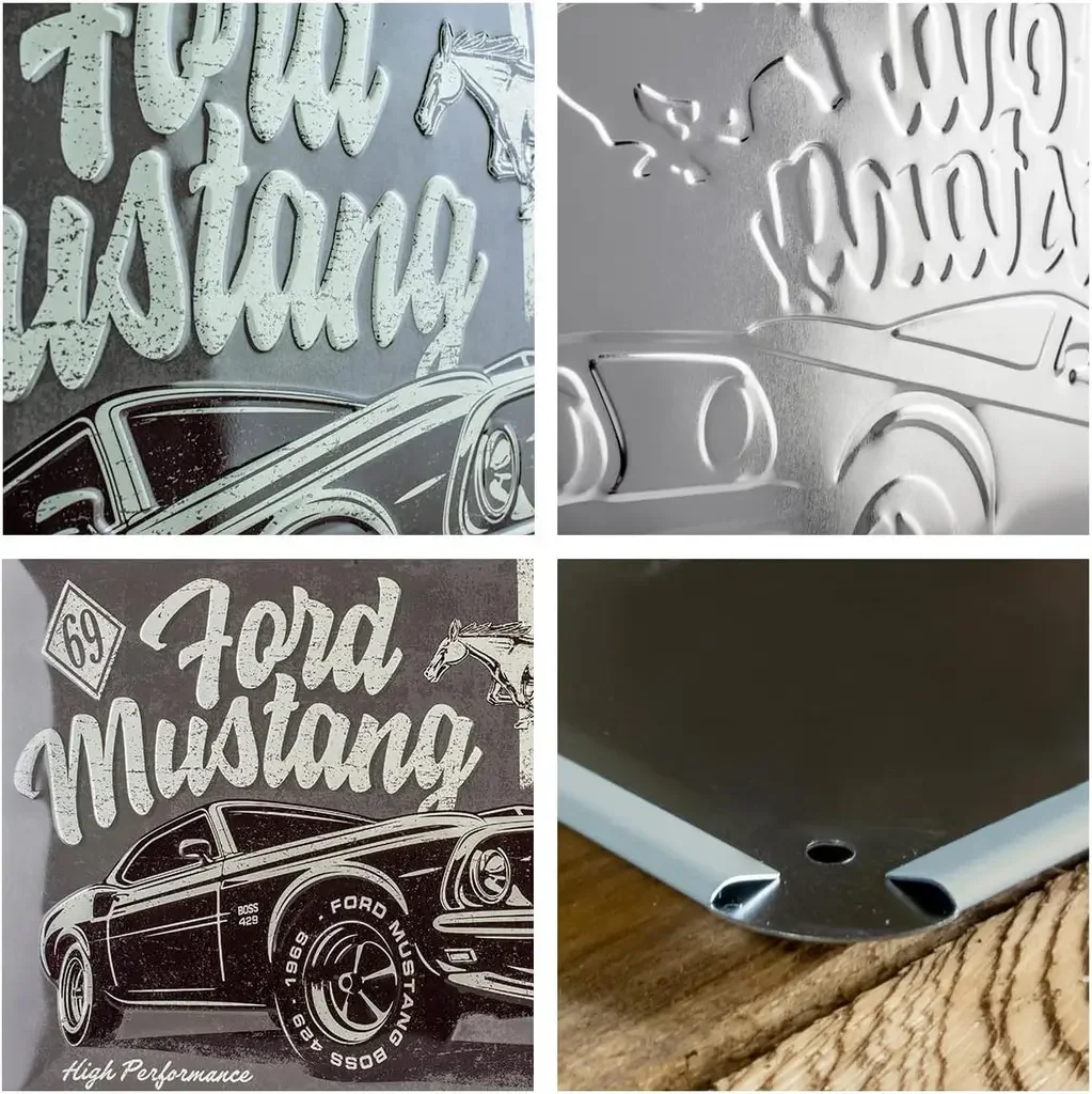 NA23311 FORD Металлическая пластина Ford Mustang The Boss Tin Sign, 30x40, Nostalgic Art (фото 3)