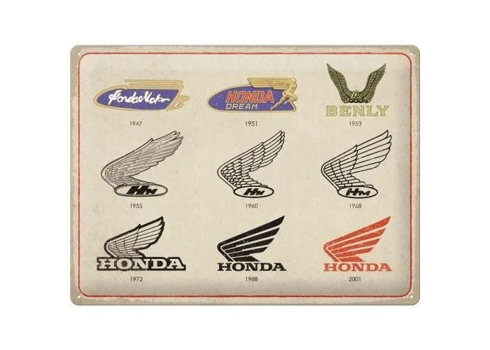 NA23336 HONDA Металлическая пластина Honda Logo Evolution Tin Sign, 30x40, Nostalgic Art (фото 1)