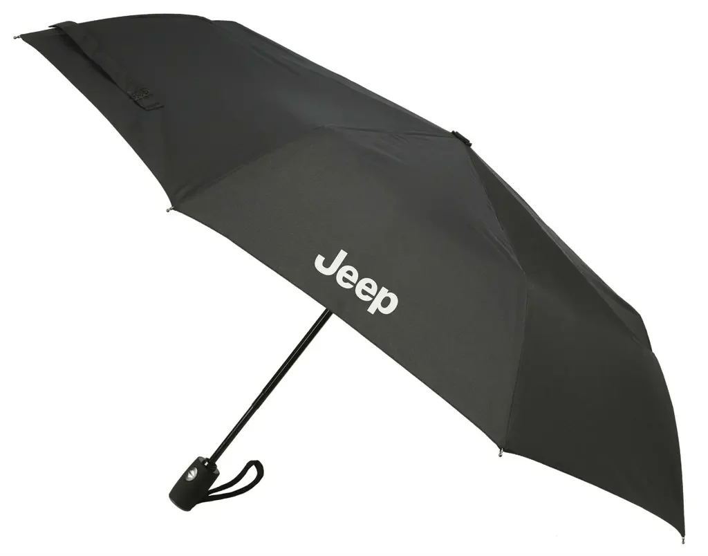 FK170238JP CHRYSLER Складной зонт Jeep Folding Umbrella, Compact, Black (фото 1)