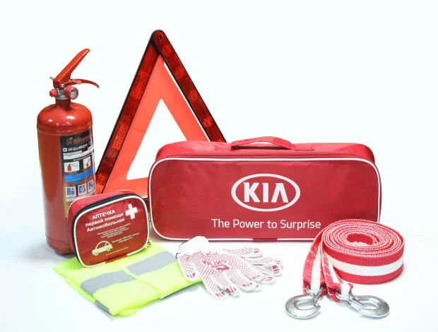 R970AC700KR HYUNDAI/KIA/MOBIS Набор автомобилиста, базовый Kia Emergency Kit Base, Red Bag (фото 1)