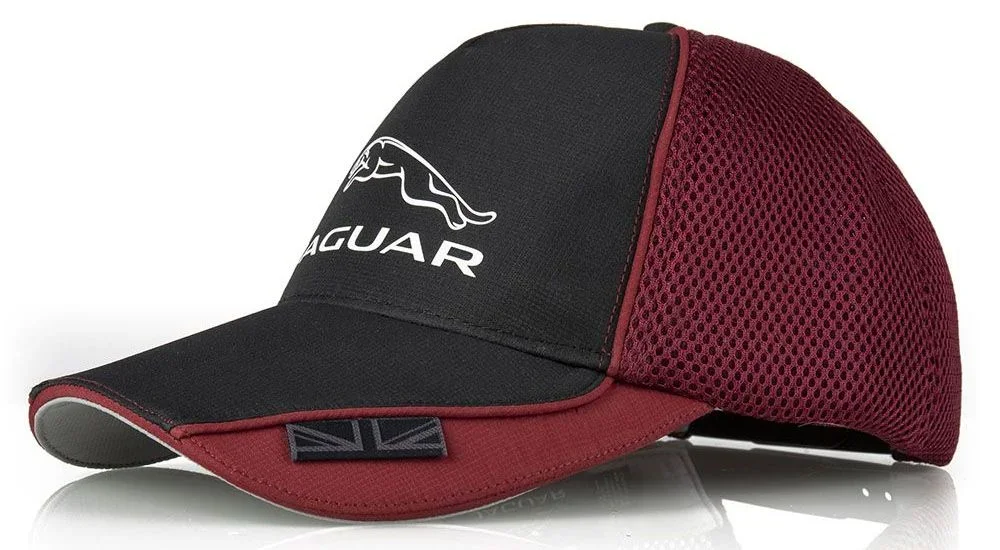 JGCH408BKA JAGUAR Бейсболка Jaguar Leaper Mesh Back Cap, Black/Red (фото 1)