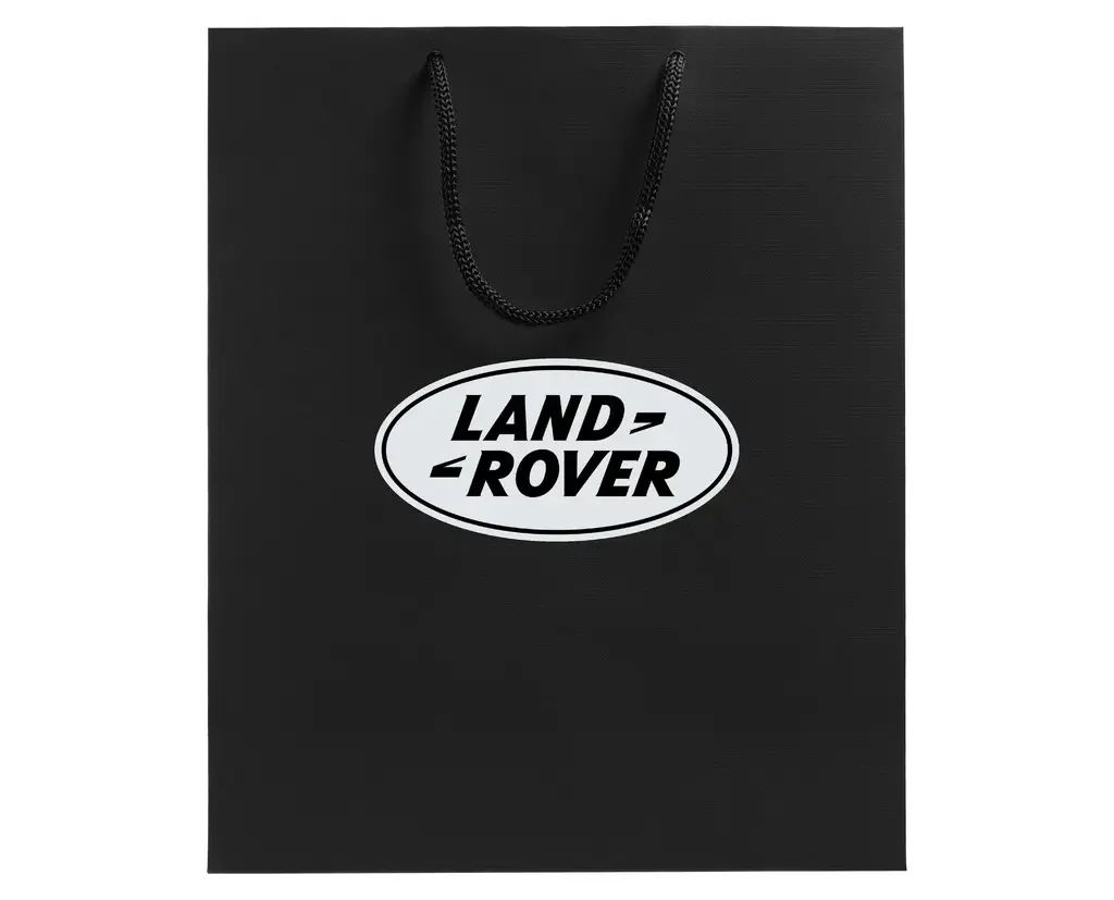 LGMA2531BL LAND ROVER Бумажный подарочный пакет Land Rover, черный, размер M: 23 х 28 х 9,2 см. (фото 1)