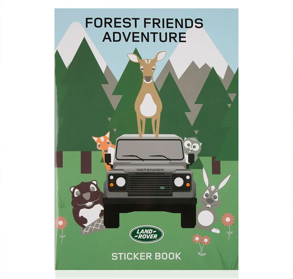 LDGF617NAA LAND ROVER Детская книжка с наклейками Land Rover Forest Friends Sticker Book A4 (фото 1)