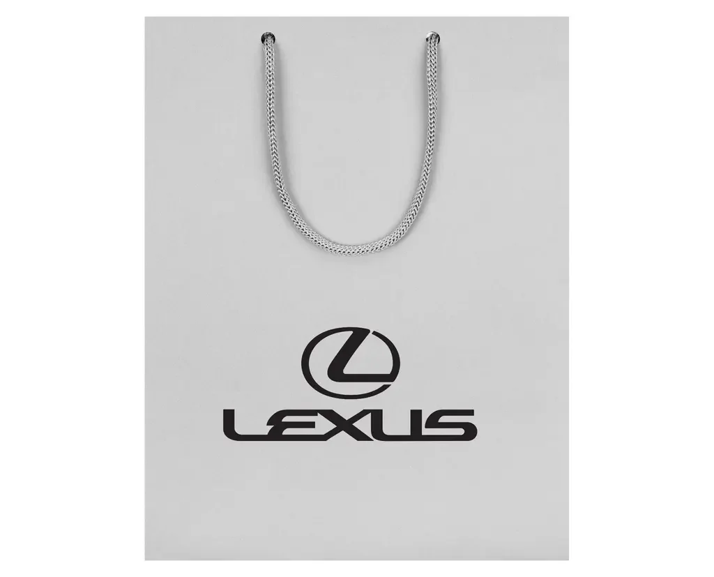 LBA25412 TOYOTA Бумажный подарочный пакет Lexus, серый, размер M: 23 х 28 х 9,2 см. (фото 1)