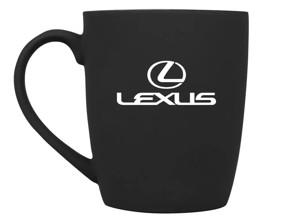 LBA25467 TOYOTA Фарфоровая кружка Lexus Logo Mug, Soft-touch, 360ml, Black/White (фото 1)