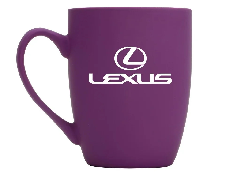 LBA25472 TOYOTA Фарфоровая кружка Lexus Logo Mug, Soft-touch, 360ml, Purple/White (фото 1)