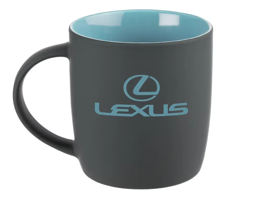LBA25489 TOYOTA Фарфоровая кружка Lexus Mug, Soft-touch, 350ml, Grey/Blue (фото 1)
