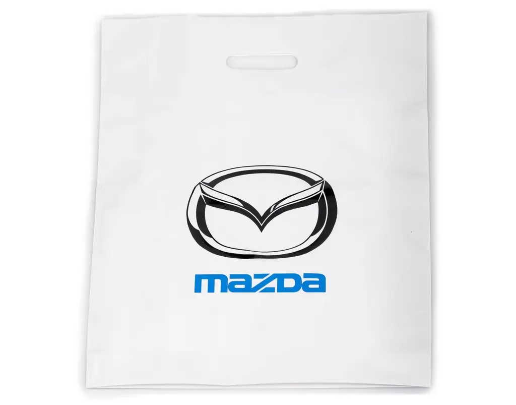 830077783 MAZDA Подарочный пакет Mazda Logo Plastic Bag, White (фото 1)