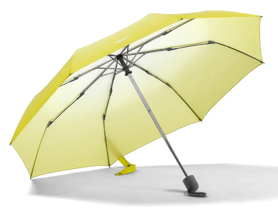 80235A21222 MINI Складной зонт MINI Gradient Foldable Umbrella, Energetic Yellow/White/Grey (фото 2)