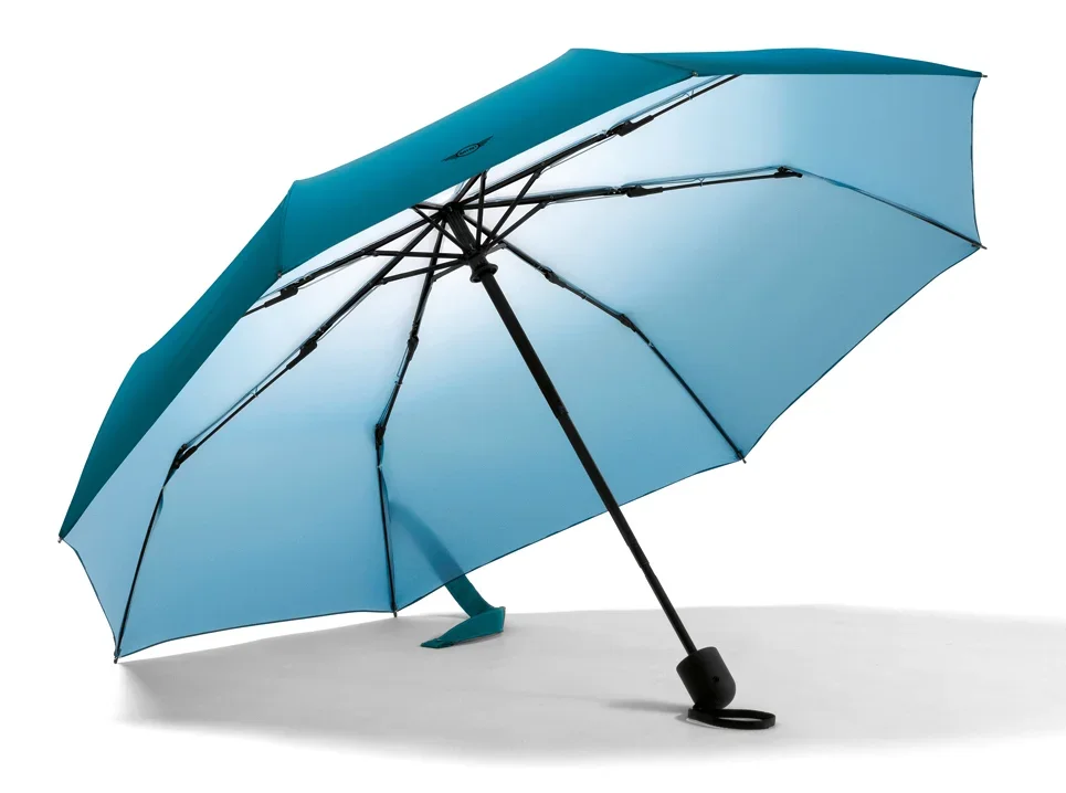 80235A21221 MINI Складной зонт MINI Gradient Foldable Umbrella, Island/White/Black (фото 2)