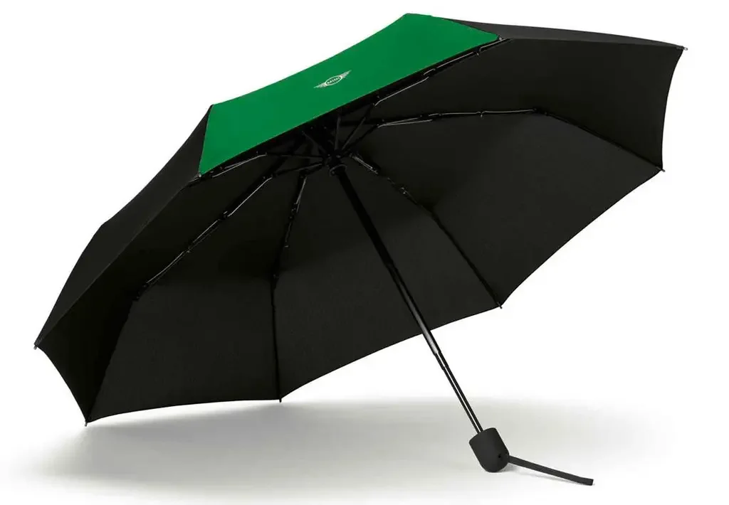 80235A0A683 MINI Складной зонт MINI Foldable Umbrella, Contrast Panel, Black/Green (фото 2)