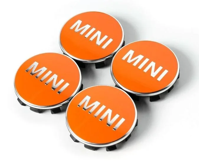 36132354149 MINI Набор из 4-х крышек на ступицу MINI Hub Caps Set, Orange (фото 1)