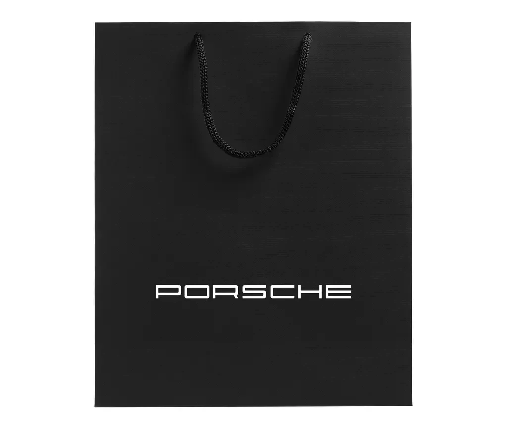 WAP050A250NPBM PORSCHE Бумажный подарочный пакет Porsche, черный, размер M: 23 х 28 х 9,2 см. (фото 1)