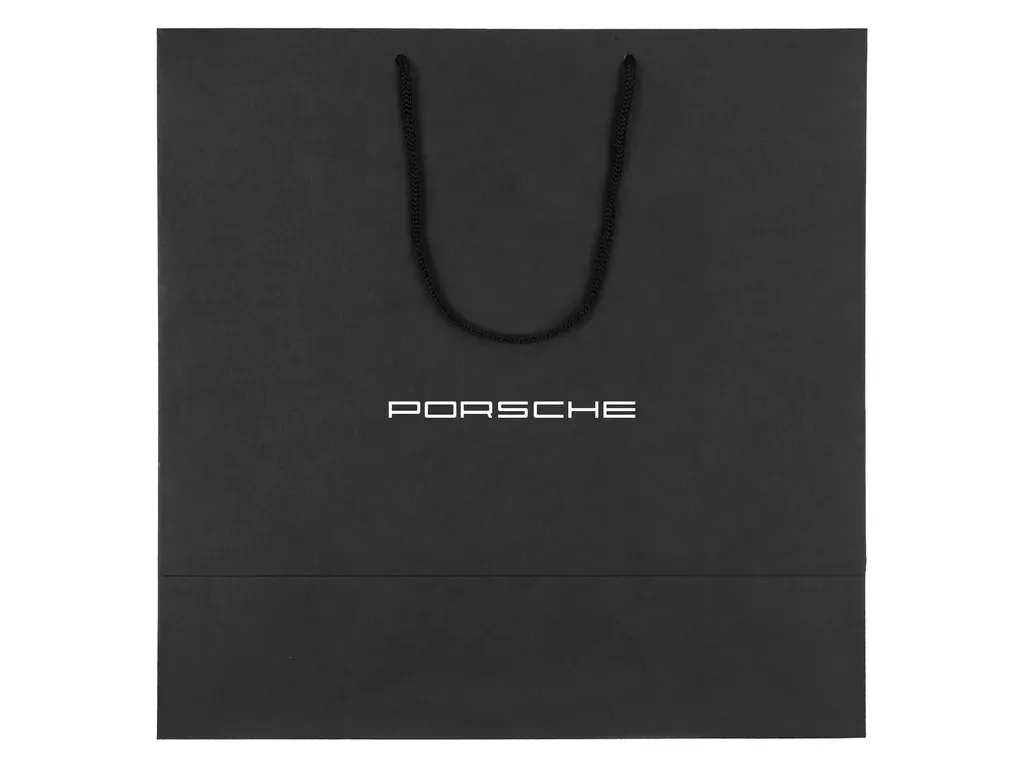 WAP050A250NPBL PORSCHE Бумажный подарочный пакет Porsche, черный, размер L: 35 x 35 x 16 см. (фото 1)