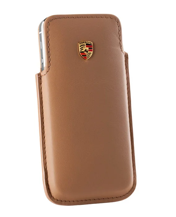 WAP0300150E PORSCHE Кожаный чехол для iPhone 5 Porsche Case for iPhone 5, Cognac (фото 1)