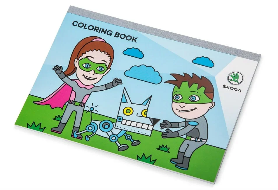 000087703KB VAG Детская книжка-раскраска Skoda Children Colouring Book, Laura and Klement Heroes (фото 1)