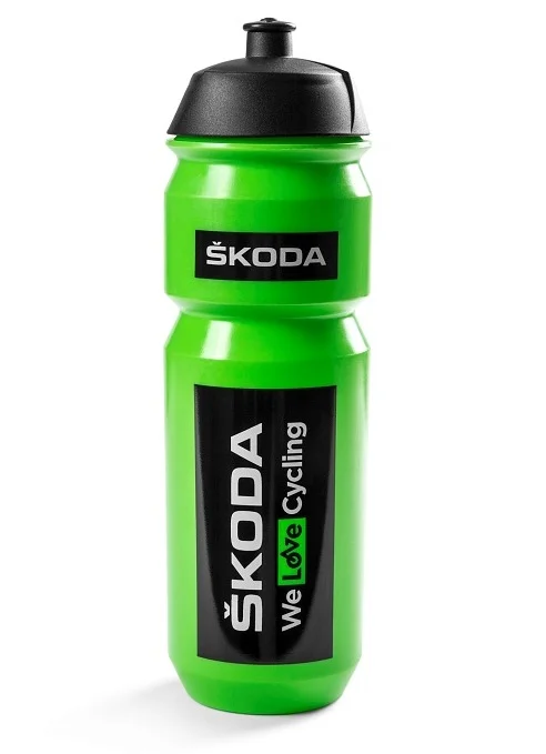 000050309F VAG Велосипедная бутылочка для воды Skoda Cycling Water Bottle, 0.75l, Green/Black (фото 1)