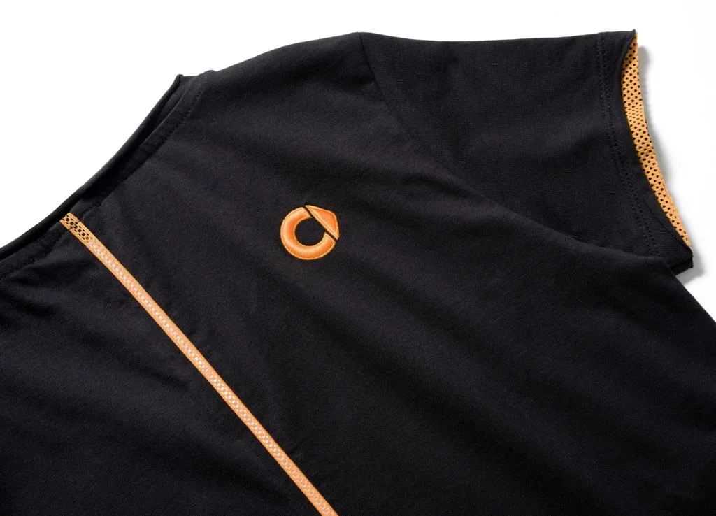 B67993597 MERCEDES Женская футболка Smart Women's Polo Shirt, Black / Orange (фото 3)