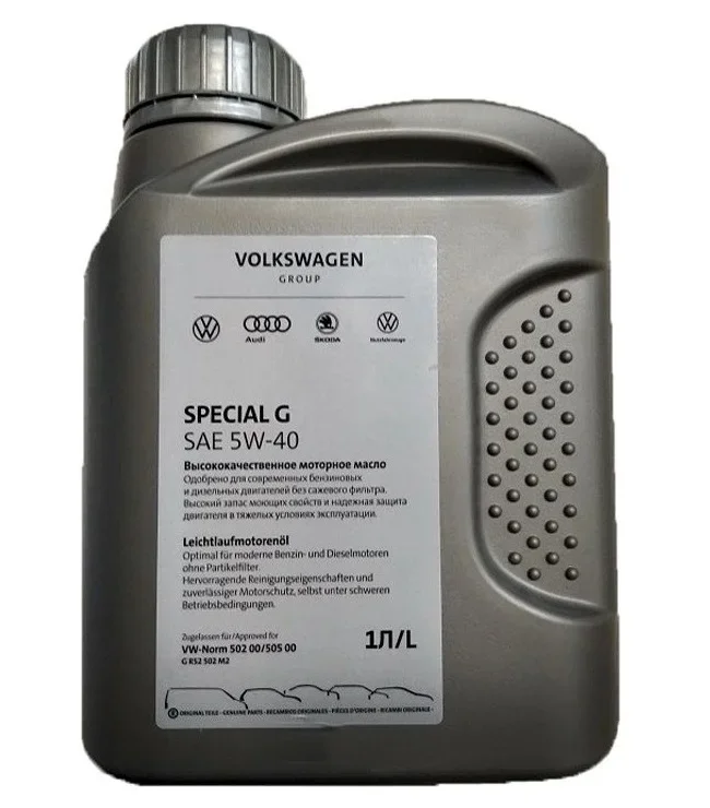 GVWR52502M2 VAG Моторное масло Volkswagen Genuine Engine Oil Special G, SAE 5W40, 1L (фото 1)