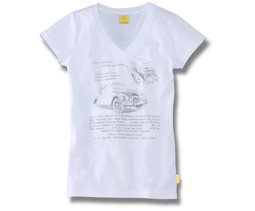 5C0084210A084 VAG Женская футболка Volkswagen Beetle T-Shirt, Beauty Coming Soon, Ladies, White (фото 1)