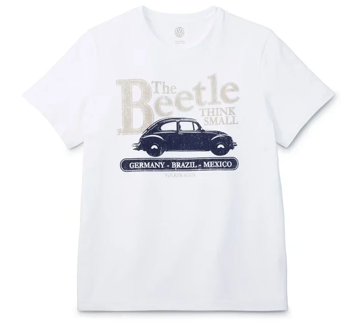 6R5084200A084 VAG Мужская футболка Volkswagen Beetle T-Shirt, Men's, White (фото 1)