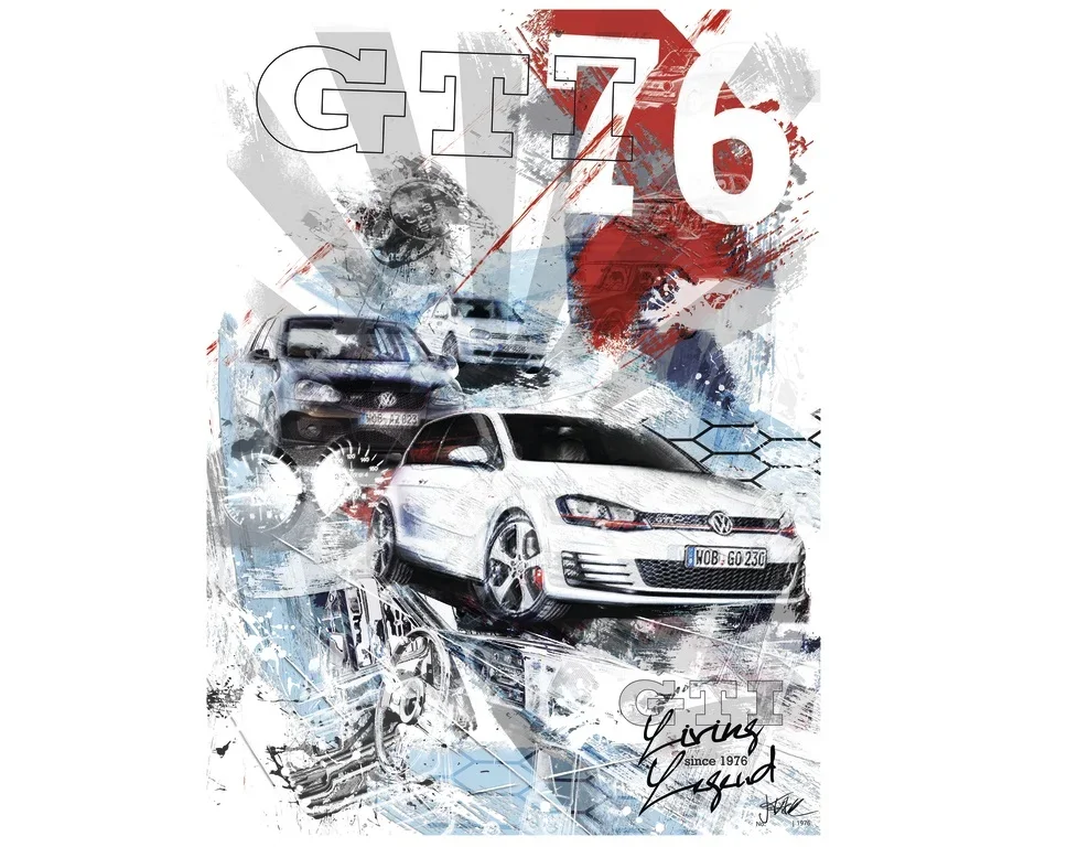5GD087799B VAG Памятный юбилейный плакат Volkswagen GTI Art Reproduction, Design Elements (фото 1)