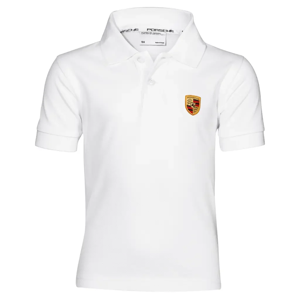 WAP59100S0B PORSCHE Мужская рубашка-поло Porsche Men's Polo Shirt, Logo, White (фото 1)