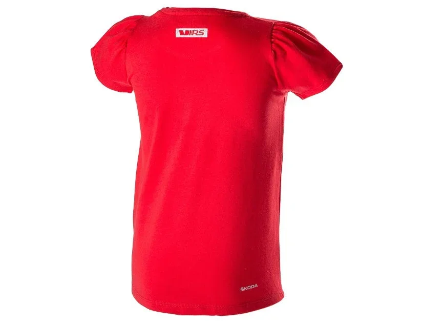 5E0084220A645 VAG Футболка для девочек Skoda T-shirt Girls RS, Red (фото 2)